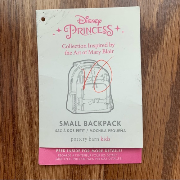 Pottery Barn Disney Princess Backpack water bottle - Picture 14 of 16